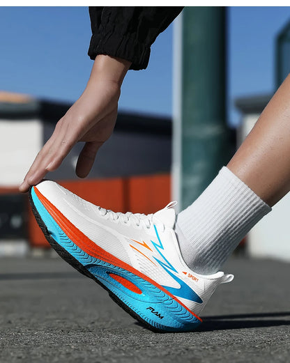 Zapatillas de running para hombre y mujer, deportivas para maratón, con amortiguación de aire, placa de carbono, transpirables, ligeras y cómodas para exteriores