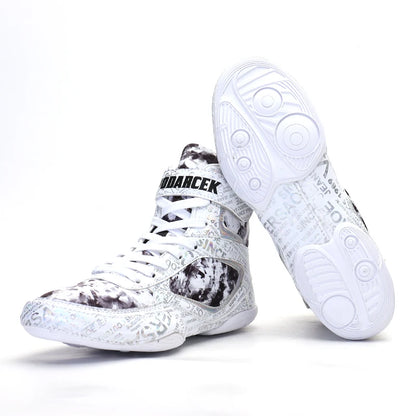 2026 New Arrival Boxing Sport Shoes Youth Wearable Wrestling Shoes Men Indoor Fighting Shoes Non-Slip Men’s Boxing Sneakers
