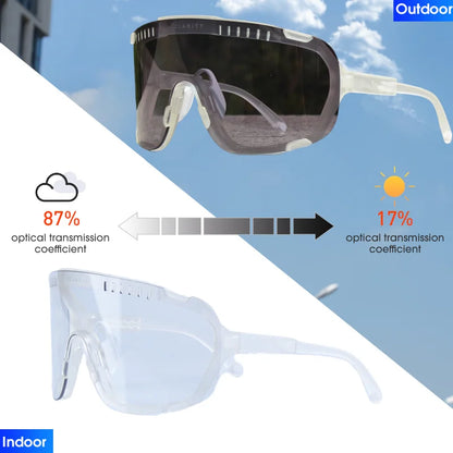 Original DEVOURS Photochromic Cycling Sunglasses Men women Sport Mountain Bike bicycle Glasses MTB Eyewear Discoloration