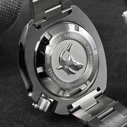 San Martin Turtle Men Diver Watch 44mm NH35 Automatic Mechanical Wristwatch Sapphire Waterproof 200m Luminous Relojes SN0047