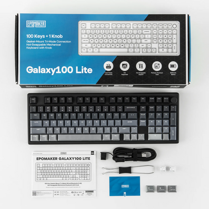 EPOMAKER Galaxy100 Lite QMK/VIA 96% ANSI US Layout Hot-Swap Wired/2.4GHz/BT Wireless 1800 Aluminum Gasket Mechanical Keyboard
