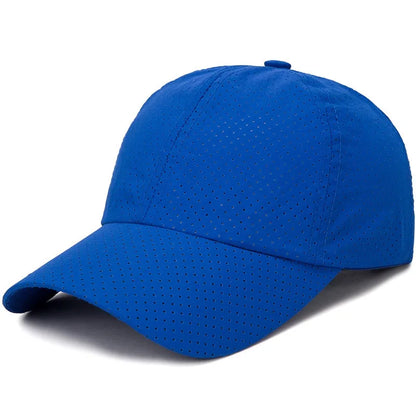 New Women Men Quick-Drying Spring Summer Baseball Cap Solid Breathable Snapback Hat Casual Fishing Sun Cap Hat For Women Men