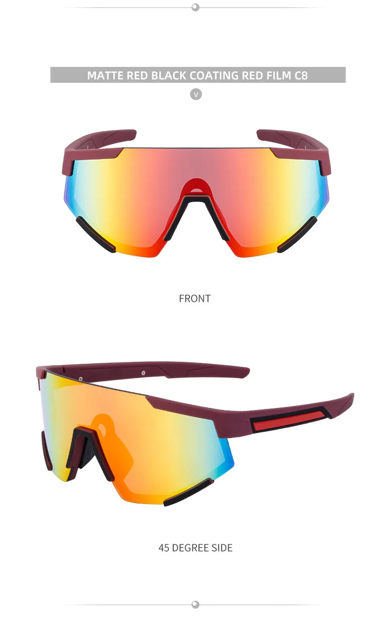 Sports Once-piece Shield Sunglasses Women Men 2026 Luxury Brand Designer Outdoor Cycling Steampunk Sun Glasses For Male Eyewear