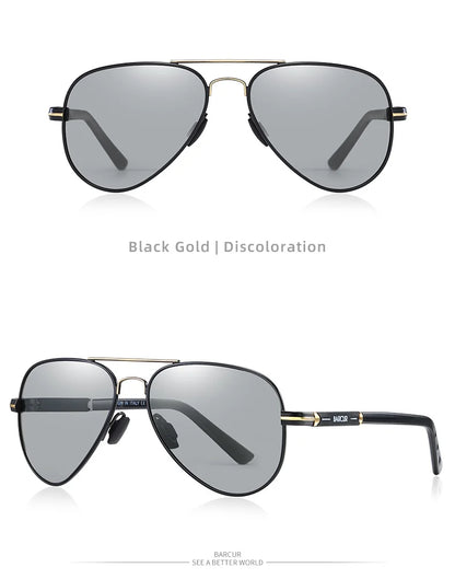 BARCUR Polarized Mens Sunglasses Pilot Sun Glasses for Men accessories Driving Fishing Hiking Eyewear Oculos Gafas De Sol