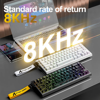 ATTACK SHARK X68HE Esports Magnetic Axis Keyboard 8KHz Return Rate, Total Area 0.01mm, and 0.125ms Rate Class Ultra-Low Latency