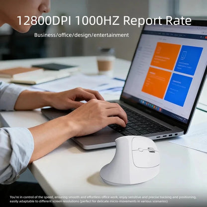 Inphic X9 PRO függőleges vezeték nélküli egér Type-C gyorstöltéssel, ergonomikus, halk irodai egér laptophoz, PC-hez, számítógéphez és gaminghez