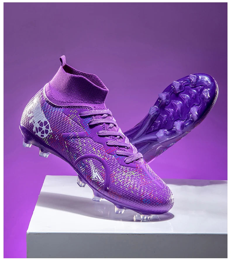 New Men's Football Boots Training Soccer Shoes Breathable Grass Cleats Match Long Spikes Indoor Sneakers Ultralight Drop Shipping