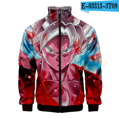 Anime Goku Dragon Ball Jacket Men Women Harajuku Hip Hop Japanese Zip Up Hoodies Goku Clothes Stand Collar Sweatshirt