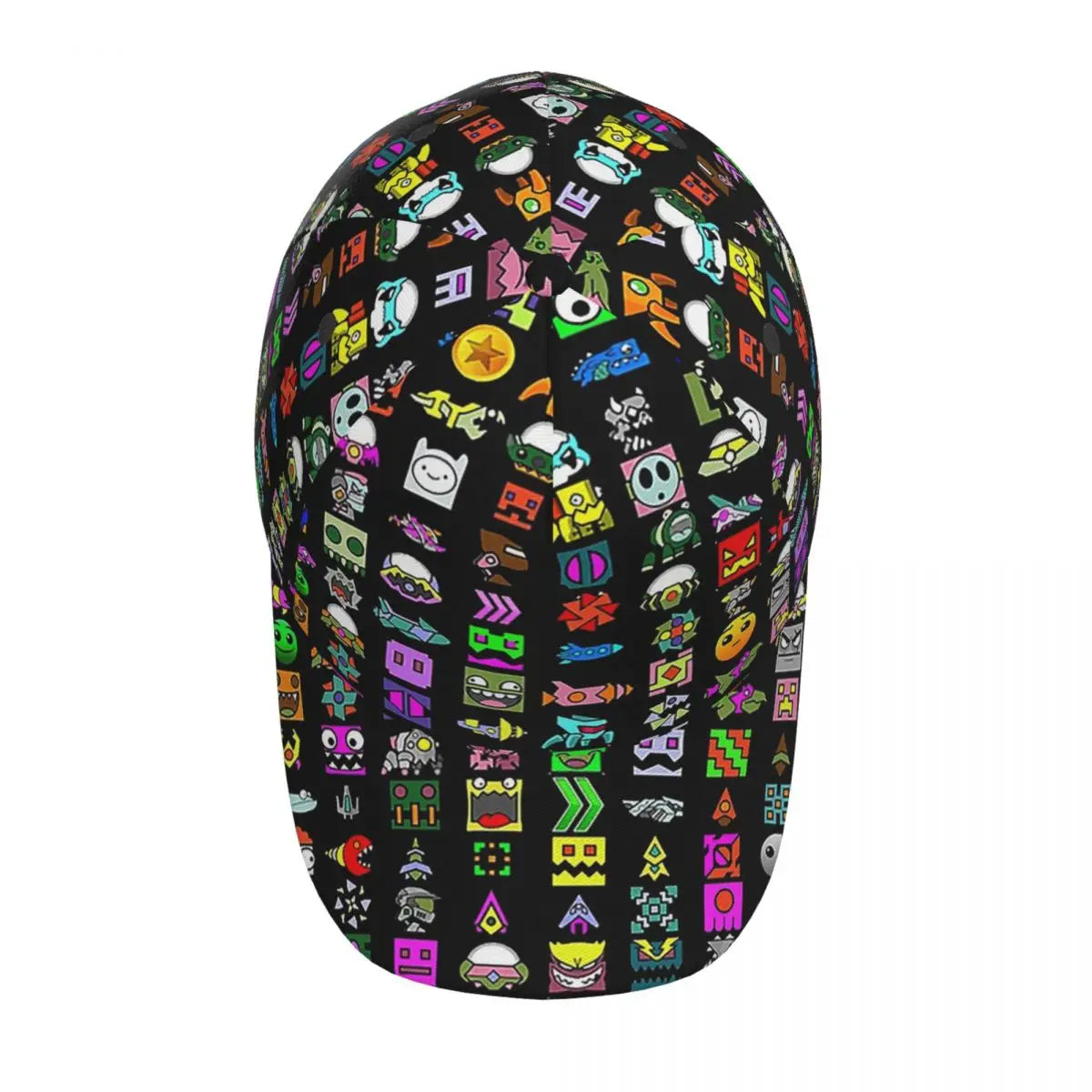 Geometry Dash Mesh Baseball Caps Snapback Fashion Baseball Hats Breathable Casual Casquette Outdoor For Men's And Women's
