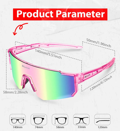 Scvcn Sunglasses Cycling Glasses Photochromic Sports for Men Sun Mountain Bike Road Bicycle Eyewear Goggles UV400 Polarized MTB