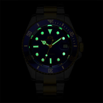 High Quality Automatic Mechanical Watch for Men Stainless Steel Red Dial Date Strong Luminous Luxury Men's Watch