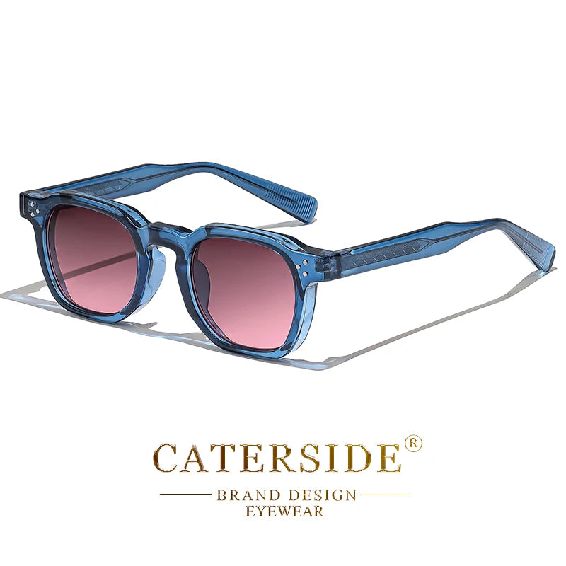 CATERSIDE Fashion Men Sunglasses Small Frame Square Personalized Design Sun Glasses Women Travel Party Business Festival Gift