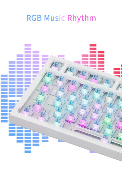 Ajazz AK820 /AK820PRO Gaming Mechanical Keyboard 82 Keys Wired Bluetooth 2.4GHz Wireless Gamer Keyboard Custom Gasket for Laptop