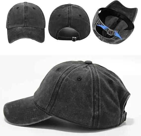 Kawaii Pokemons Adult Washed Baseball Cap Pikachu Mewtwo Bulbasaur Peak Cap Cute Cartoon Men Women Travel Sunshade Beach Sunhat