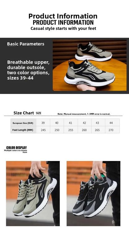 Pantofi sport casual pentru bărbați, stil coreean modern, cu șireturi, confortabili și respirabili, cu talpă groasă, pentru alergare