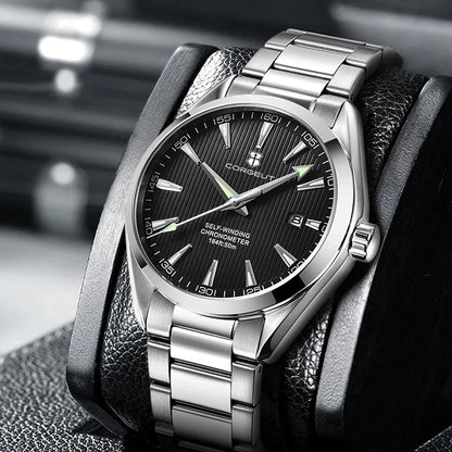 Luxury NH35 Movt Corgeut 41mm Man Sport Clock Automatic Relogio Masculino Mechanical Wristwatch Sapphire Steel Band Men's Watch