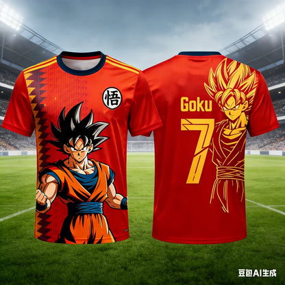 2026 Summer Dragon Ball Men's Casual T-shirt 3D Printed Short-sleevedFashion Loose Women and Kids Breathable Sports Top Shirt