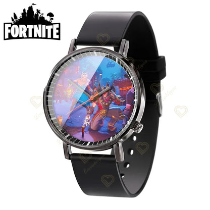 Wrist Watch F-Fortnited Cook Watch Trend Fashion Creative Quartz Student Watches Battle Game Figure Model Kids Birthday Gift