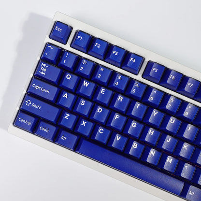 KBDiy 174 Keys PBT Cherry Profile Blue Jade Keycaps for Game Mechanical Keyboard Double Shot DIY for Aula F75 F87 F99 Key Caps