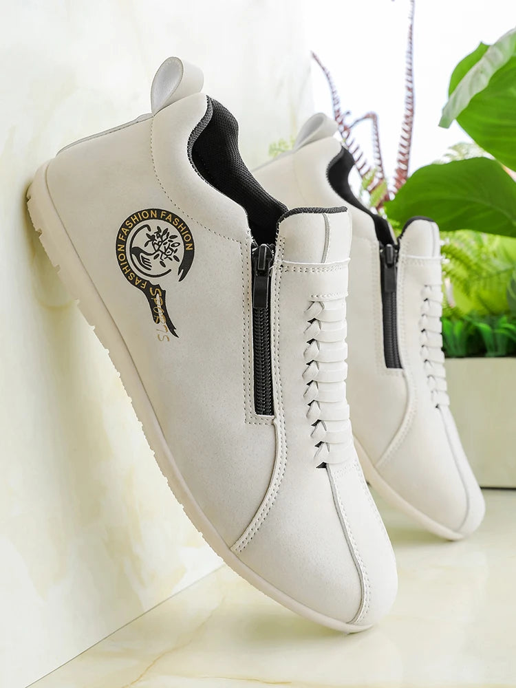 Men's Lightweight Casual Shoes, Outdoor Entertainment Skateboarding Daily Walking Driving Shoes, Comfortable Breathable Slip-On