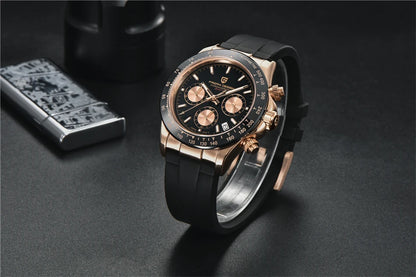PAGANI DESIGN V2 40MM Meteorite dial Men Quartz Watches Sapphire Retro Chronograph  Waterproof Watch For Men Reloj0 hombr