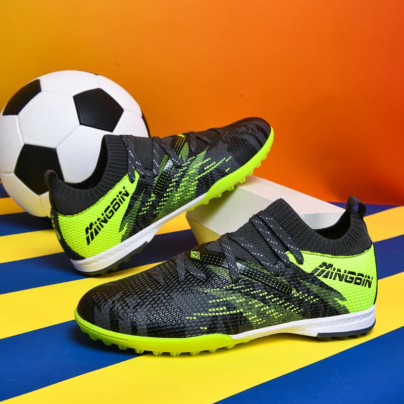Tacchetti da calcio turf professionali da uomo, scarpe da calcio con mesh traspirante per ragazzi, sneakers antiscivolo da uomo Society Chuteira