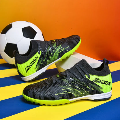 Tacchetti da calcio turf professionali da uomo, scarpe da calcio con mesh traspirante per ragazzi, sneakers antiscivolo da uomo Society Chuteira