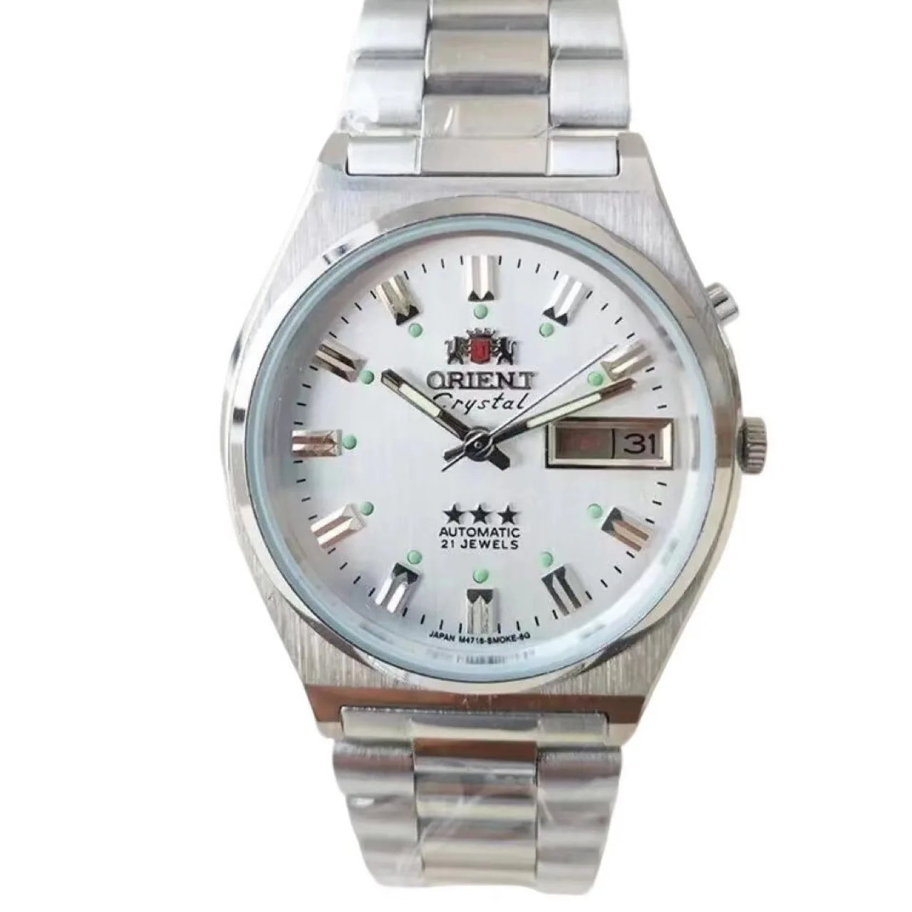 Unisex  Orient Mechanical Watch Steel Strap Folding Clasp Full Function World Time Watch Series 35MM