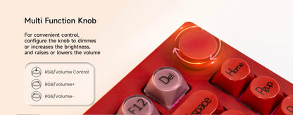 AKKO 5075 X Veekos K75 Gaming Mechanical Keyboard 75% RGB 3/5-Pin Hot Swap Wired Customized Keyboard with Knob Gasket