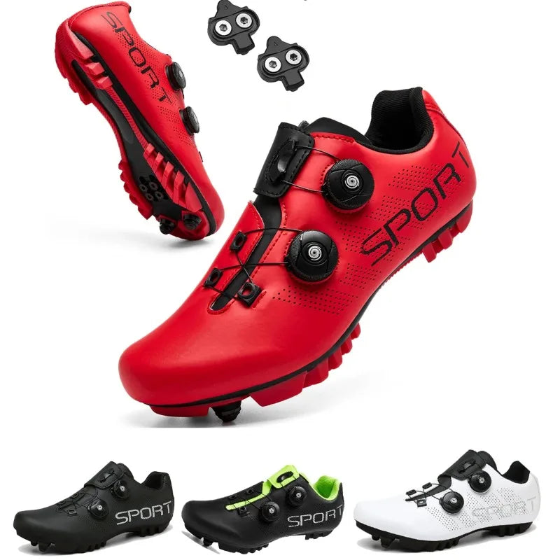 2025 Cycling Sneakers MTB with Cleats Men Carbon Sports Speed Bike Shoes Women Mountain Racing Flat SPD Road Cycling Footwear