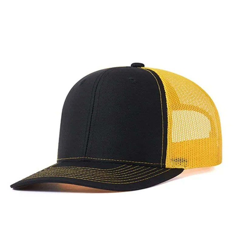 Hot Sale Summer Mesh Baseball Cap Men Women Slight Curved Snapback Trucker Hat Unisex Casual Outdoor Breathable Dad Cap Gorras