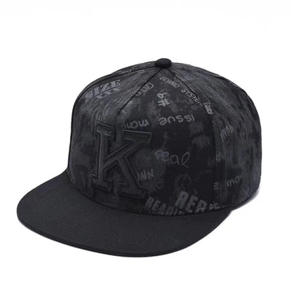 Men's Letter Embroidery All-match Flat Brim Baseball Cap Ladies Summer Hip Hop Hats Outdoor Shade Adjustable Casual Peaked Caps