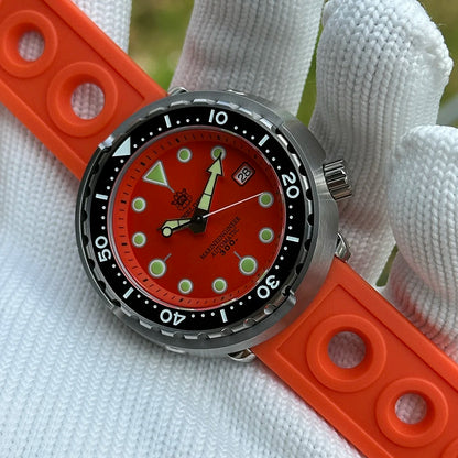 STEELDIVE Popular SD1975 47.5MM Case Red Dial 300M Waterproof AR Sapphire Glass Tuna Dive Men's NH35 Automatic Watches for You