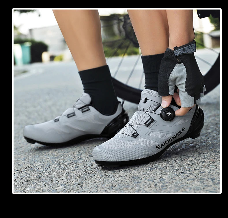 Sapatilhas de Ciclismo Unissexo Novas Profissionais Leves Luxyry Originais para Estrada em Borracha MTB Corrida Bicicleta Moda Bike Street Sports