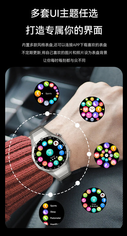 LAXASFIT 2026 New Smart Watch Men's 1.52 HD Screen Bluetooth Talk Heart Rate Monitor Men Women NFC Outdoor Sports Smart Watch