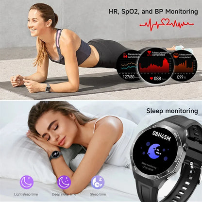 LAXASFIT 2026 New Smart Watch Men's 1.52 HD Screen Bluetooth Talk Heart Rate Monitor Men Women NFC Outdoor Sports Smart Watch