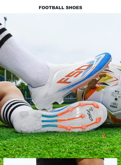 New Men Football Boots Non-Slip Boys Soccer Shoes Grass Cleats High-quality Match Sneakers Hot-selling Outdoor High-top Light