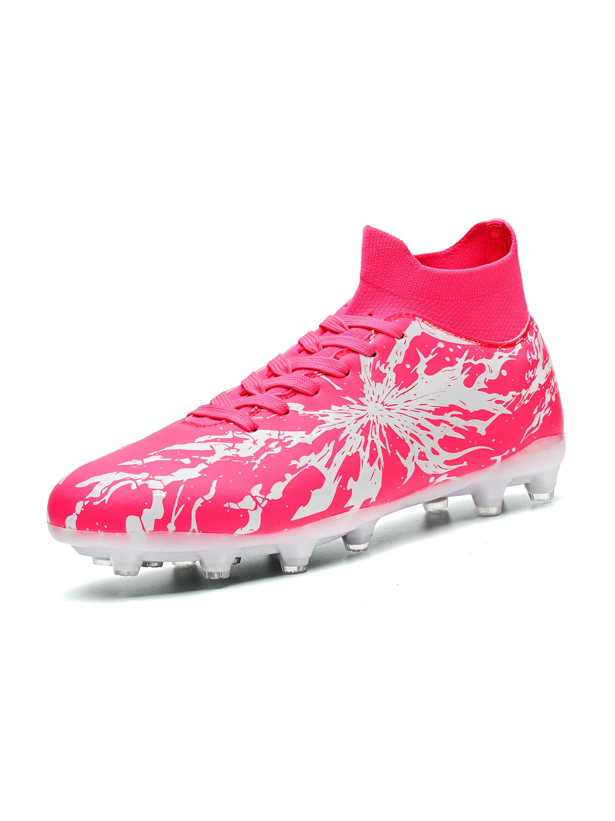 Chaussures de football pour adultes AG FG pour terrain ferme, crampons flexibles en PU à haute traction pour hommes, pour les matchs de football en extérieur et l'entraînement.