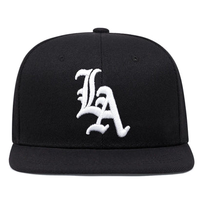 2026 New Fashion Hip Hop Hat LA Letter Side Earth Embroidered Flat Edge Hat Daily Casual Decoration Sunshade Baseball Hat Unisex