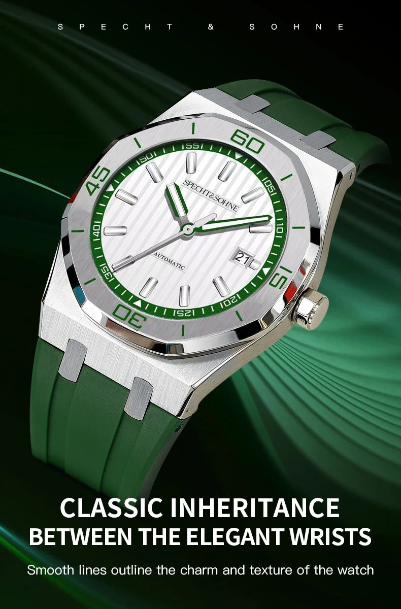 New Arrivals Specht & Söhne Dive Watch 40MM Miyota 8215 Automatic Mechanical Watches For Men Octagon Bezel Steel Reloj Hombre