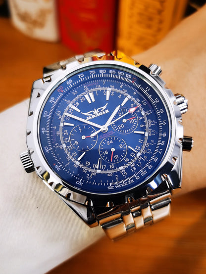 JARAGAR 212 Mechanisch automatisch herenhorloge, modieus, zakelijk, luxe, weekkalender, herenhorloge, premium cadeau, Reloj Hombre