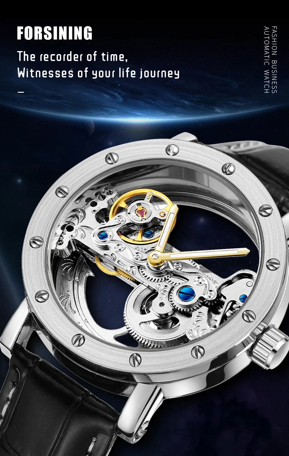 2026 Top Brand Luxury Steel Skeleton Tourbillon Automatic Watch Men Leather Mechanical Waterproof Luminous Elegant Wrist Clock