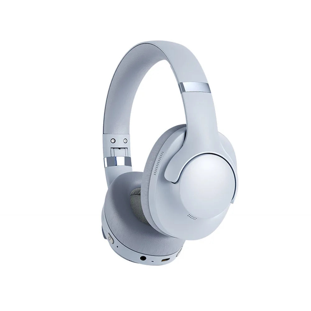 Casque audio à réduction de bruit ANC, écouteurs Bluetooth, casque sans fil supra-auriculaire, stéréo HiFi, 50 heures d'autonomie, latence de 0,04s, appel AUX