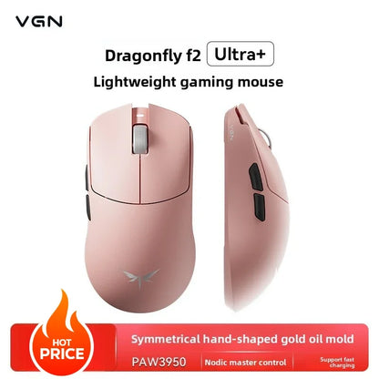 VGN Dragonfly F2 ProMax/Ultra e-športová herná myš 42000DPI 0.125ms pre Csgo, nízka latencia, káblové/bezdrôtové pripojenie, duálny 8K 3-režim, PAW3395/3950