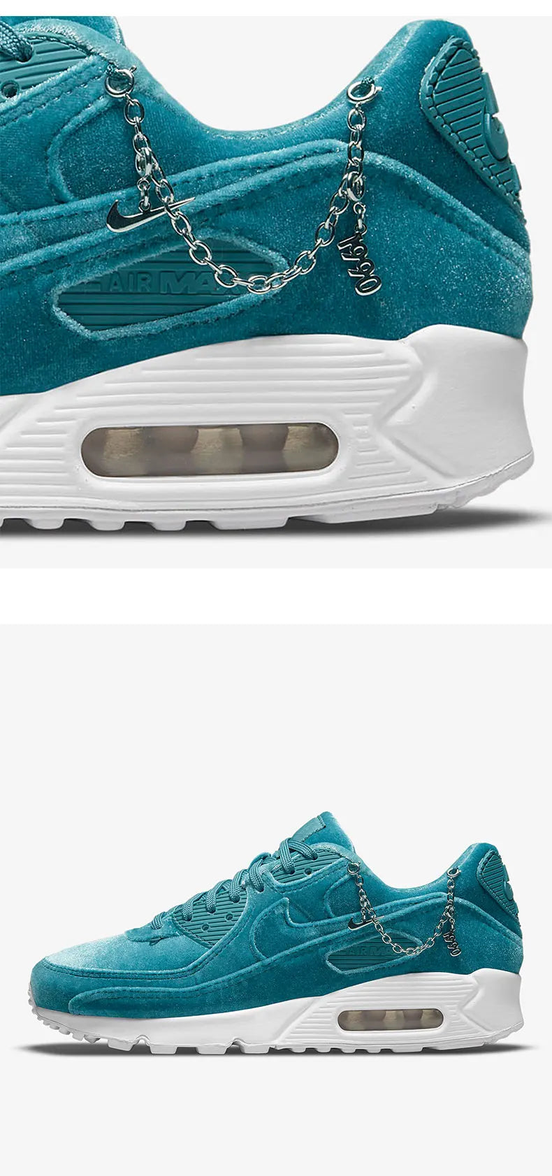 Nike Authentic Air Max 90 Blue Velvet Dámske športové topánky s vzduchovým vankúšikom DO2194-001
