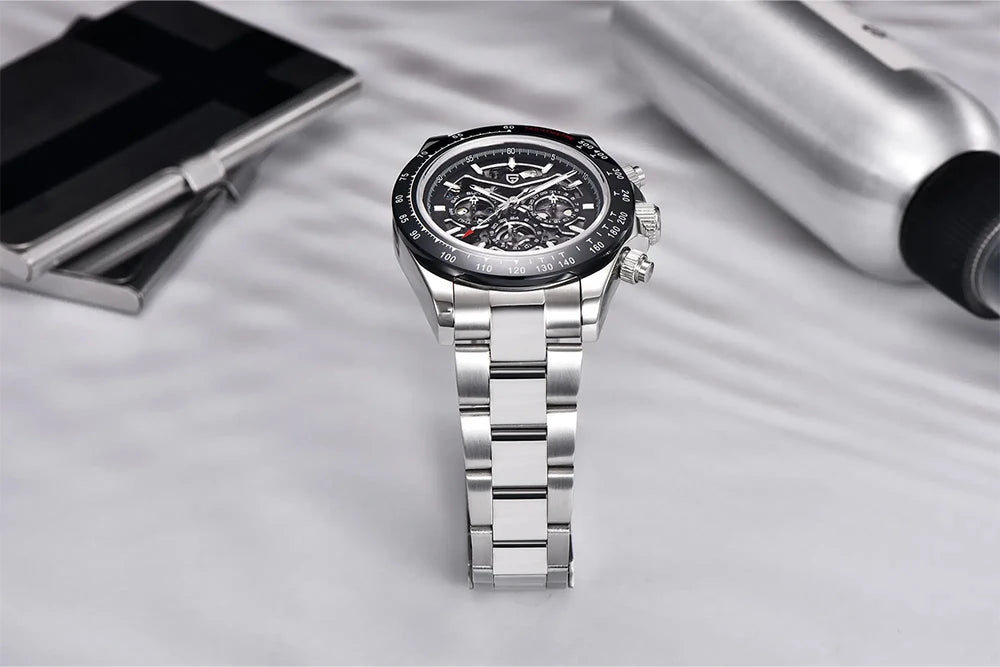 PAGANI DESIGN Men‘s Automatic Mechanical Watch Stainless Steel Waterproof Sport 10Bar Luxury Casual Watch for Men Reloj Hombre