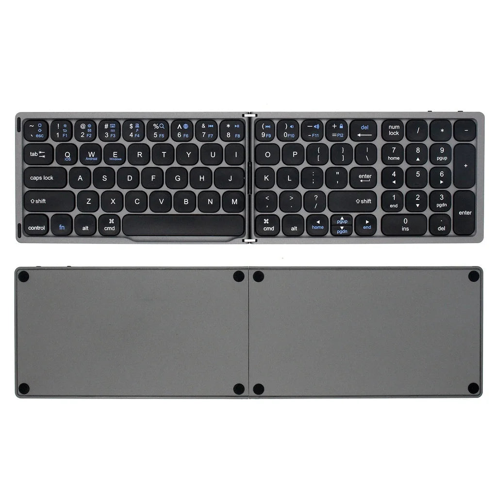 Jomaa Foldable Wireless Bluetooth Keyboard Lightweight Portable Bluetooth Folding Keyboard Available for Tablet Laptop PC iPad