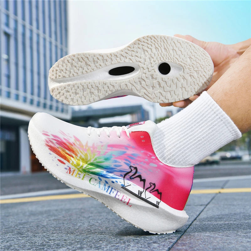 2026 New Eagle Pattern Running Shoes Carbon Plate Marathon Sports Shoes Ultra-Light Breathable Cushioning Training Running Shoes