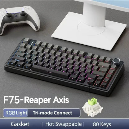 F75 Mechanical Keyboard FREEWOLF * AULA F75 Bluetooth Three-mode Keyboard,Dedicated for Gaming and Office Use