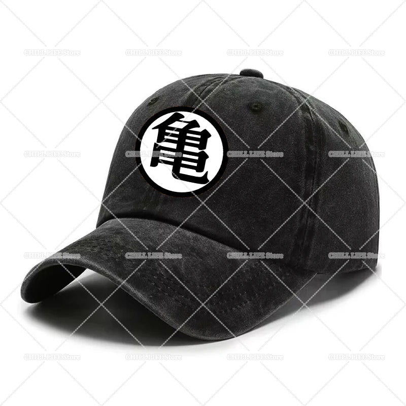 Anime Dragons Ball Men Washed Baseball Cap Son Goku Adults Retro Peaked Cap Outdoor Sport Hip-hop Dad Hat Unisex Mesh Sunhat